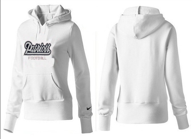 Nike Patriots Team Logo White Women Pullover Hoodies 04