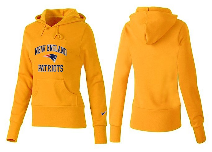 Nike Patriots Team Logo Yellow Women Pullover Hoodies 04