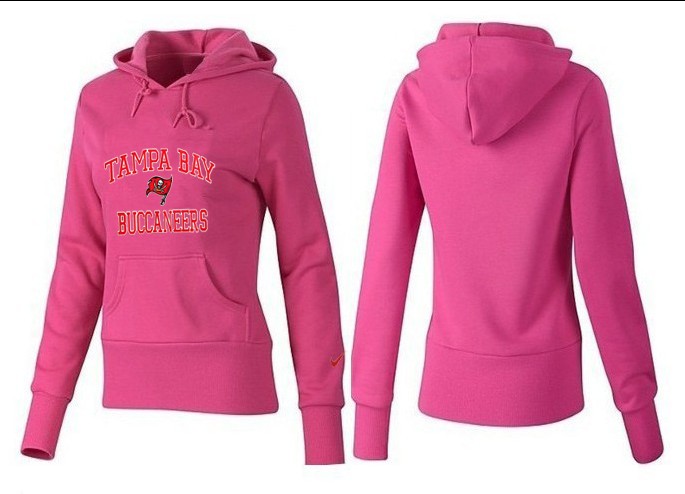 Nike Buccaneers Team Logo Pink Women Pullover Hoodies 02