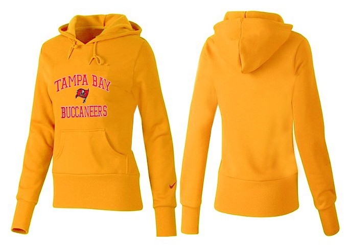 Nike Buccaneers Team Logo Yellow Women Pullover Hoodies 02