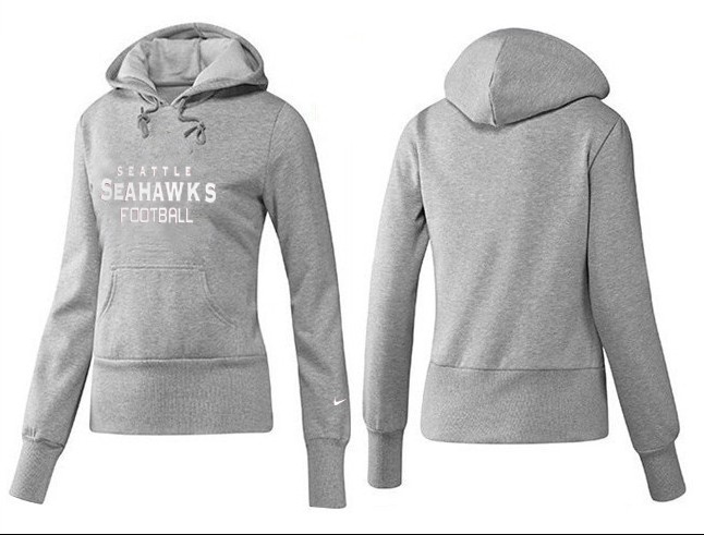 Nike Seahawks Team Logo Grey Women Pullover Hoodies 04