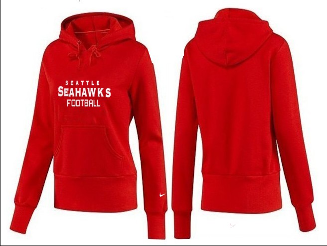 Nike Seahawks Team Logo Red Women Pullover Hoodies 04