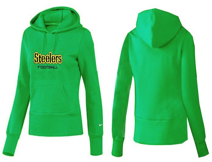 Nike Steelers Team Logo Green Women Pullover Hoodies 04