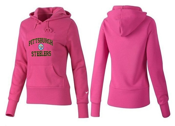 Nike Steelers Team Logo Pink Women Pullover Hoodies 02