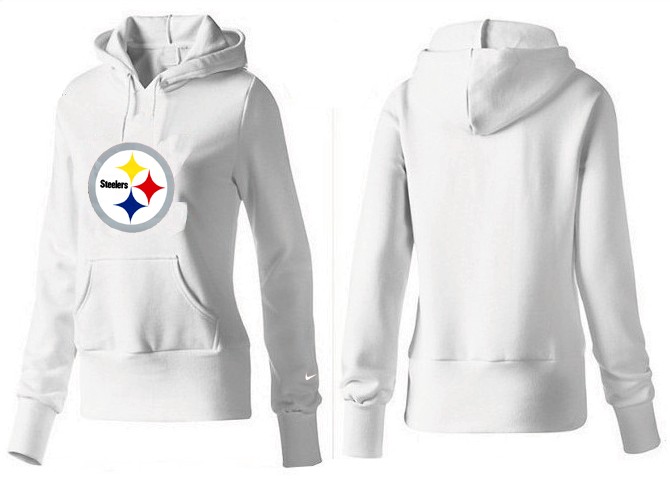Nike Steelers Team Logo White Women Pullover Hoodies 01 - Click Image to Close