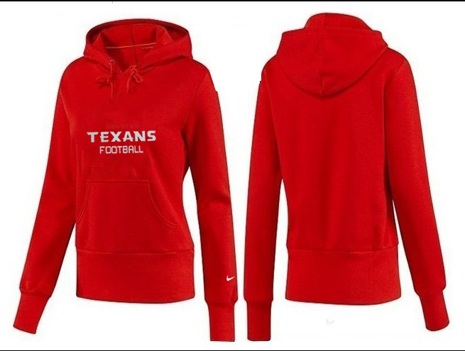 Nike Texans Team Logo Red Women Pullover Hoodies 04