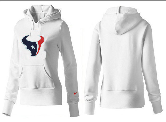 Nike Texans Team Logo White Women Pullover Hoodies 02.png
