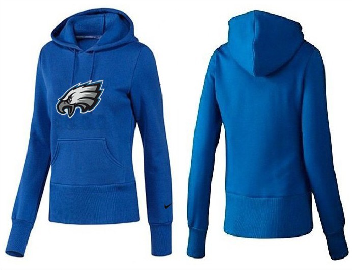 Nike Eagles Team Logo Blue Women Pullover Hoodies 01