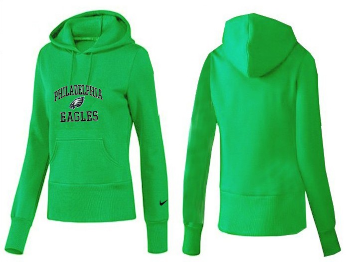 Nike Eagles Team Logo Green Women Pullover Hoodies 03 - Click Image to Close