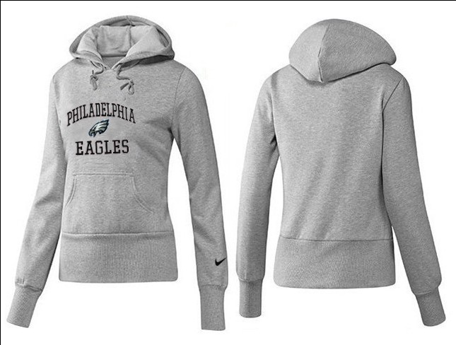 Nike Eagles Team Logo Grey Women Pullover Hoodies 03