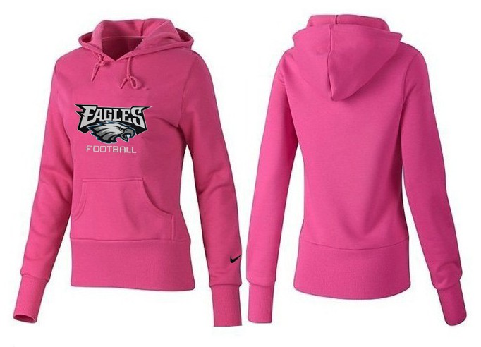Nike Eagles Team Logo Pink Women Pullover Hoodies 02