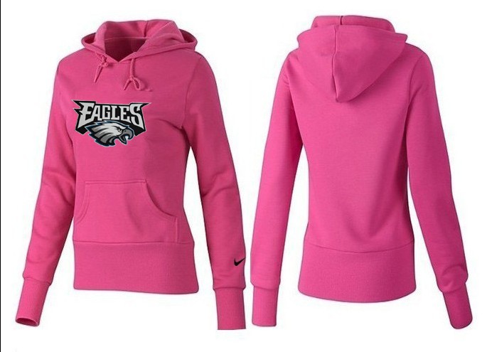 Nike Eagles Team Logo Pink Women Pullover Hoodies 03