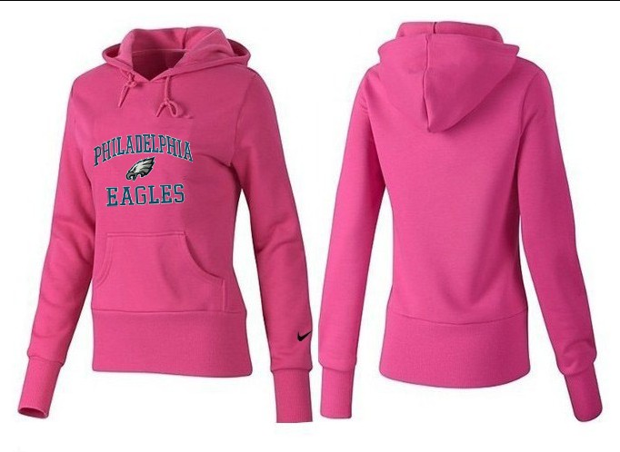 Nike Eagles Team Logo Pink Women Pullover Hoodies 04