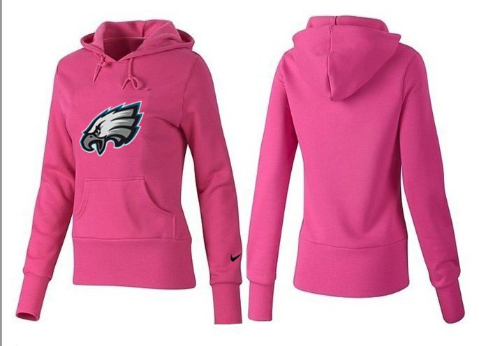 Nike Eagles Team Logo Pink Women Pullover Hoodies 05