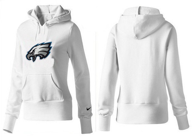Nike Eagles Team Logo White Women Pullover Hoodies 01
