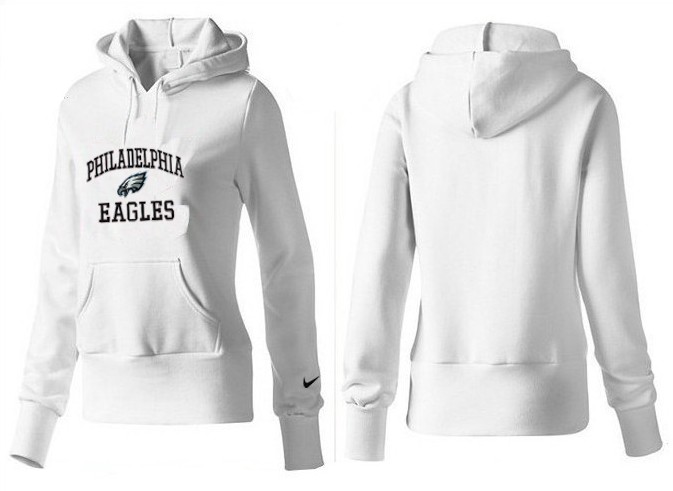 Nike Eagles Team Logo White Women Pullover Hoodies 03