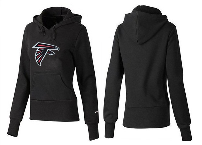 Nike Falcons Team Logo Black Women Pullover Hoodies 04