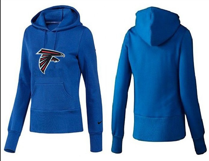 Nike Falcons Team Logo Blue Women Pullover Hoodies 01