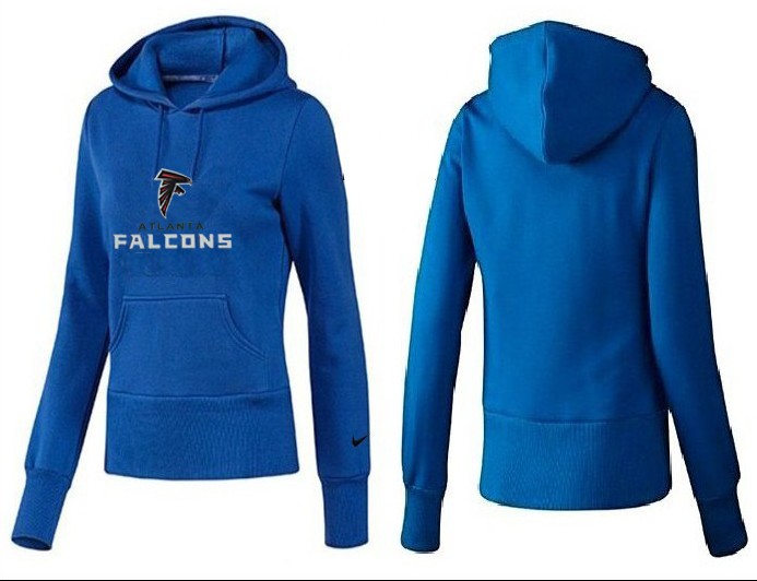 Nike Falcons Team Logo Blue Women Pullover Hoodies 03