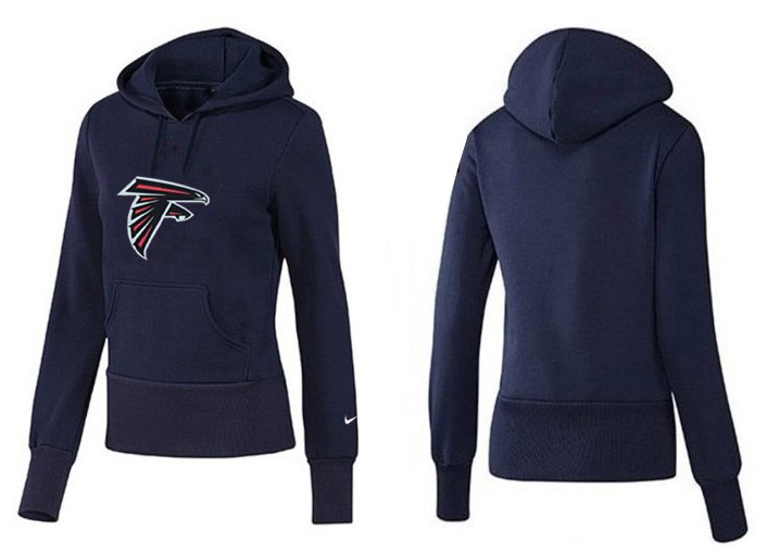 Nike Falcons Team Logo D.Blue Women Pullover Hoodies 01