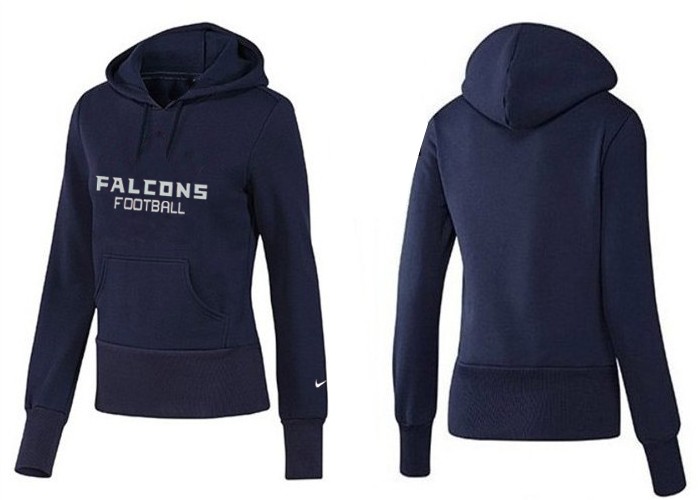 Nike Falcons Team Logo D.Blue Women Pullover Hoodies 02