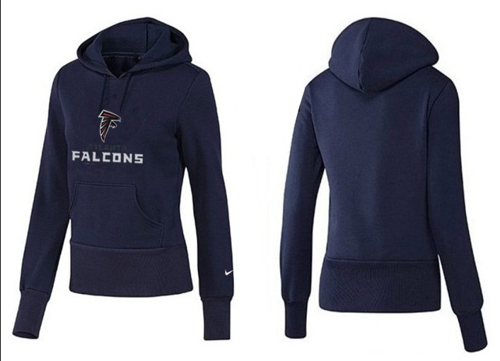 Nike Falcons Team Logo D.Blue Women Pullover Hoodies 03
