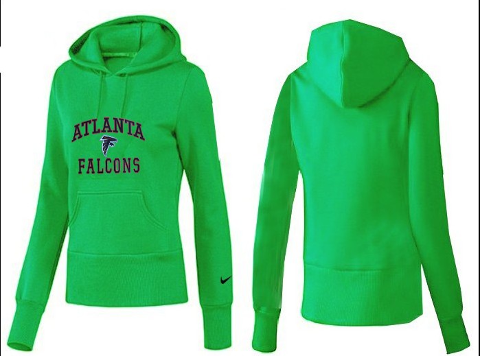 Nike Falcons Team Logo Green Women Pullover Hoodies 01