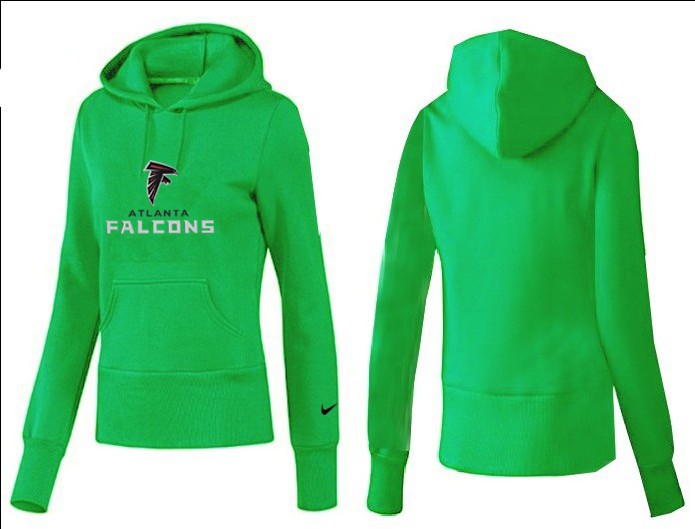 Nike Falcons Team Logo Green Women Pullover Hoodies 02