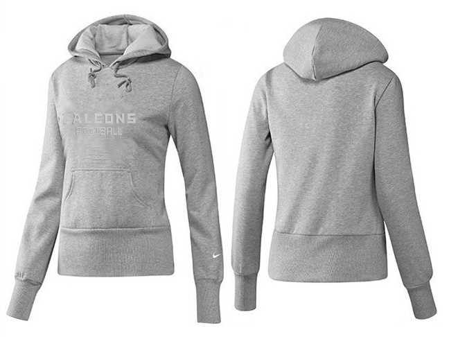 Nike Falcons Team Logo Grey Women Pullover Hoodies 01