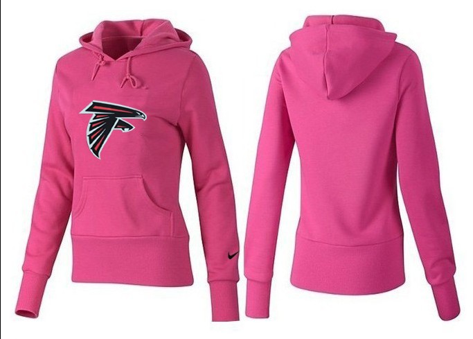 Nike Falcons Team Logo Pink Women Pullover Hoodies 01