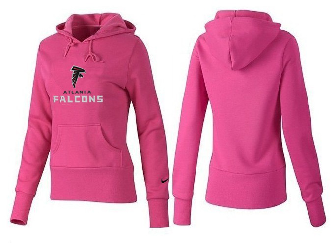 Nike Falcons Team Logo Pink Women Pullover Hoodies 03
