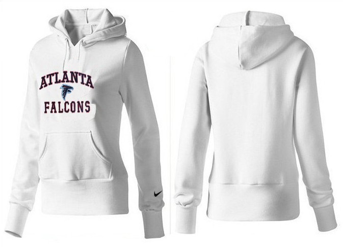Nike Falcons Team Logo White Women Pullover Hoodies 02