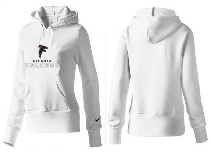 Nike Falcons Team Logo White Women Pullover Hoodies 03
