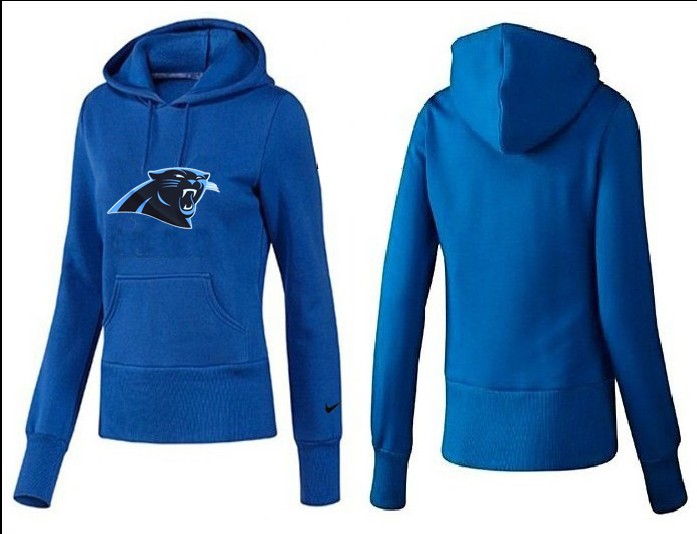 Nike Panthers Team Logo Blue Women Pullover Hoodies 01