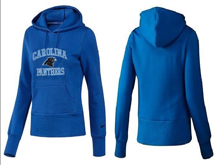 Nike Panthers Team Logo Blue Women Pullover Hoodies 02