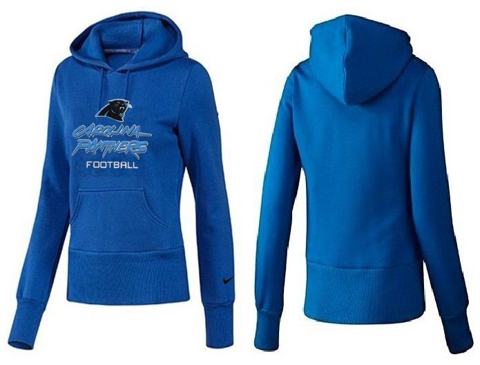 Nike Panthers Team Logo Blue Women Pullover Hoodies 03
