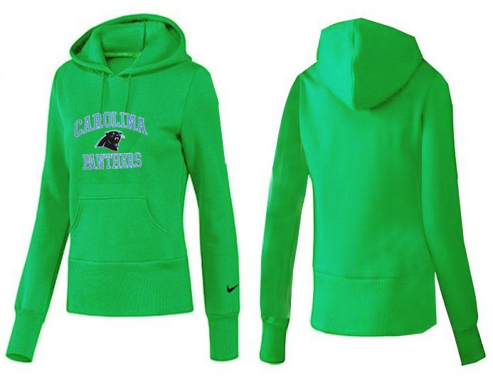 Nike Panthers Team Logo Green Women Pullover Hoodies 02 - Click Image to Close