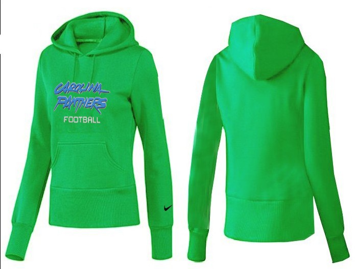 Nike Panthers Team Logo Green Women Pullover Hoodies 04