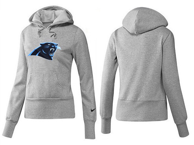 Nike Panthers Team Logo Grey Women Pullover Hoodies 01