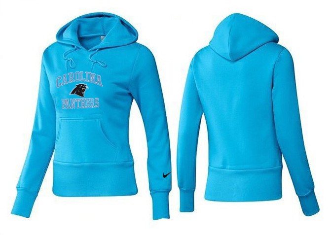 Nike Panthers Team Logo L.Blue Women Pullover Hoodies 02