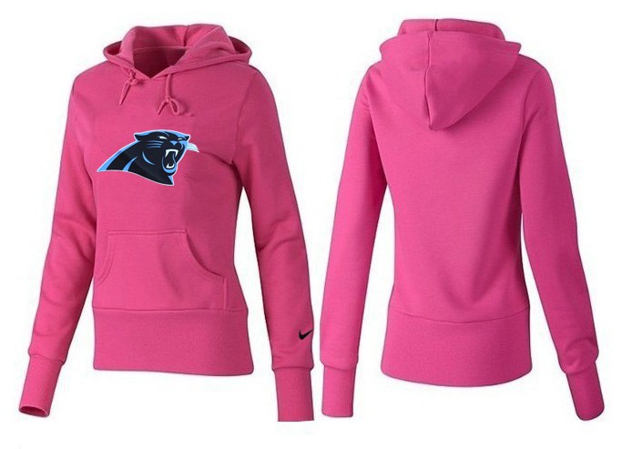 Nike Panthers Team Logo Pink Women Pullover Hoodies 01
