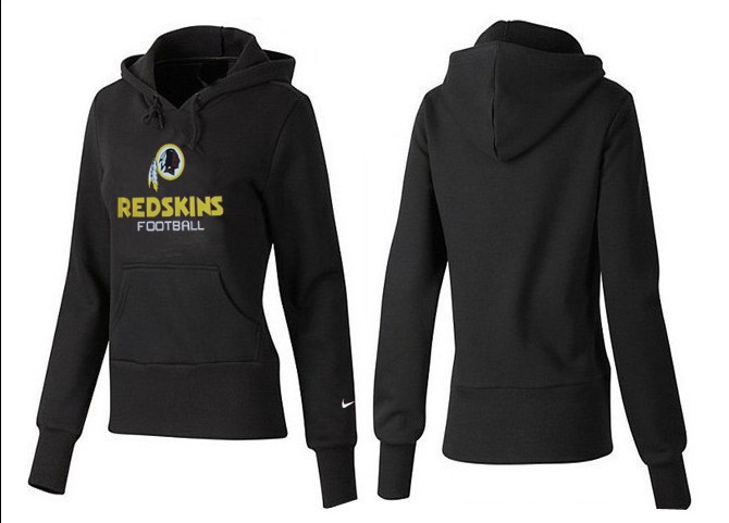 Nike Redskins Team Logo Black Women Pullover Hoodies 03
