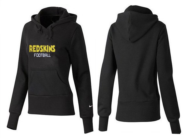 Nike Redskins Team Logo Black Women Pullover Hoodies 04
