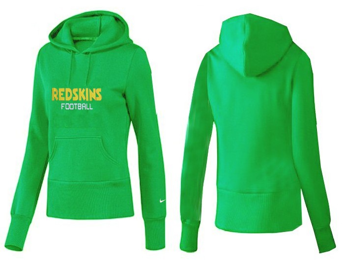 Nike Redskins Team Logo Green Women Pullover Hoodies 01