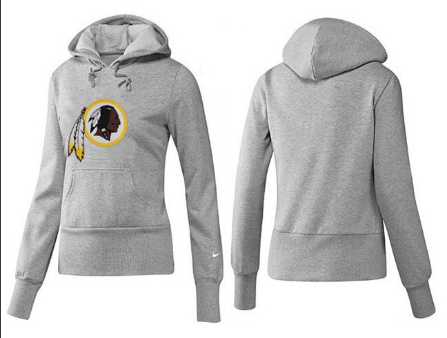Nike Redskins Team Logo Grey Women Pullover Hoodies 01 - Click Image to Close