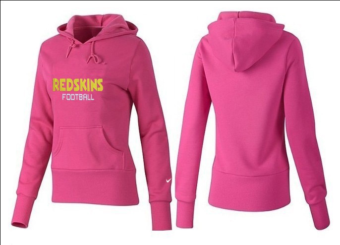 Nike Redskins Team Logo Pink Women Pullover Hoodies 04