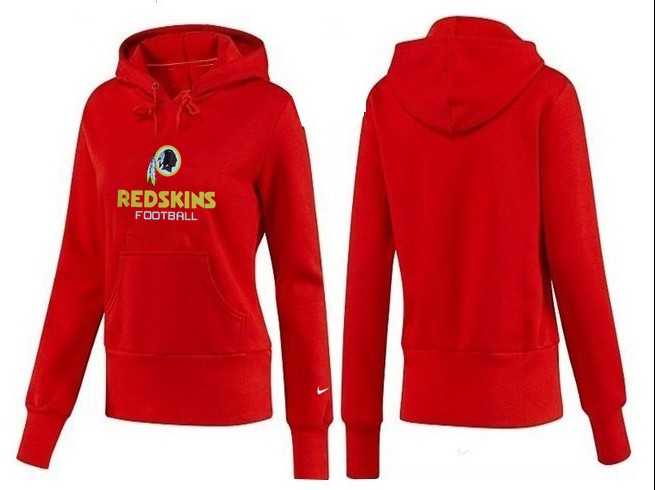 Nike Redskins Team Logo Red Women Pullover Hoodies 03 - Click Image to Close