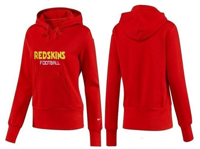 Nike Redskins Team Logo Red Women Pullover Hoodies 04 - Click Image to Close
