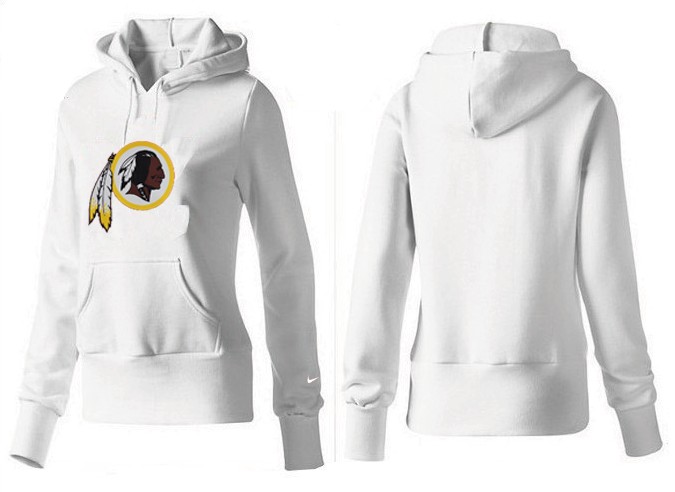 Nike Redskins Team Logo White Women Pullover Hoodies 01