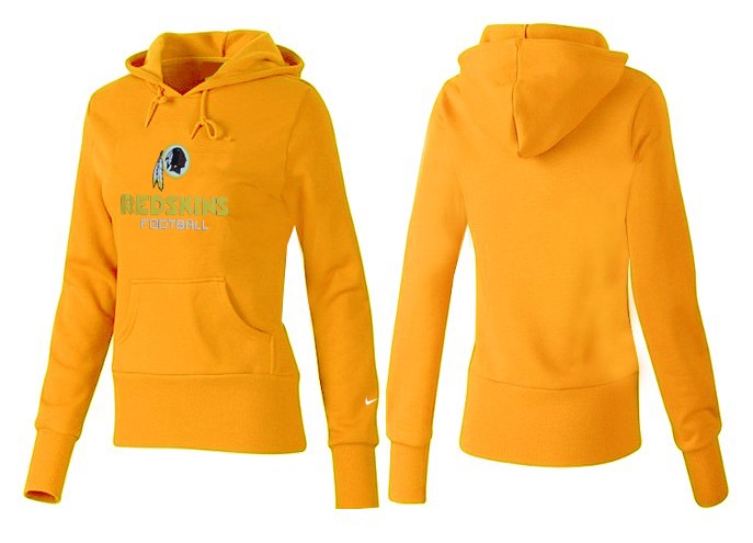 Nike Redskins Team Logo Yellow Women Pullover Hoodies 03 - Click Image to Close